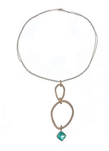 Фото Колье Estrosia с кристаллом  бирюзовый ES-CLM42-7A