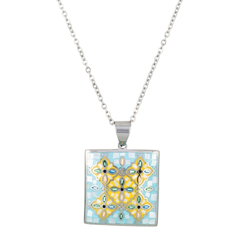 Фото Колье ENAMEL BLUE Art Deco Fiore Luna BP03194-4 M/S