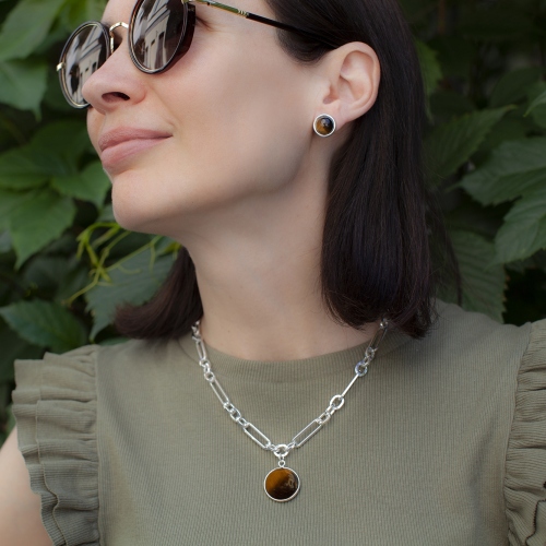 Фото Колье TIGER EYE Fiore Luna Classic Fiore Luna LN5147 BR/S