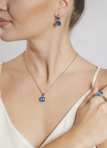 Фото Колье Firenze light sapphire Qudo 400188.1 BL/RG 