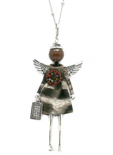 Фото Подвеска Miamelie кукла Сабина с крыльями в коричневом