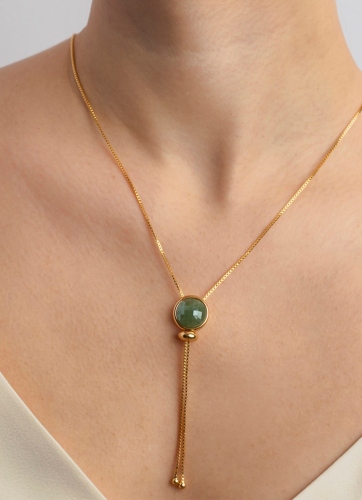 Фото Колье pearl green quartz Possebon B1653.16 G/G