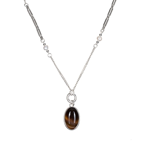 Фото Колье COFFE AGATE Elegia Fiore Luna LN5153 BR/S