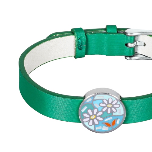 Фото Браслет на кожаном зеленом ремешке Fiore Luna Classic CB03790-5 S