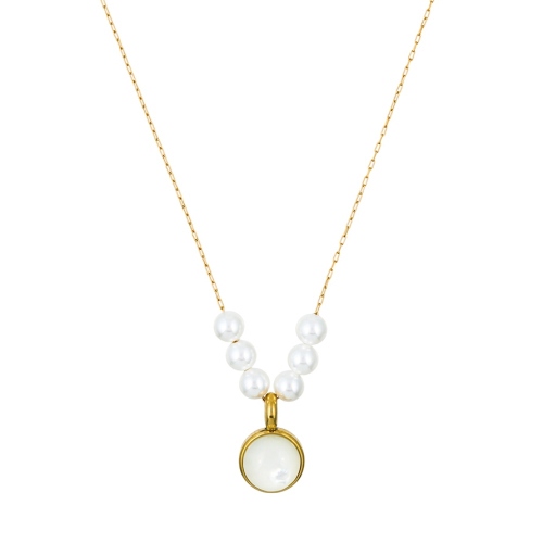 Фото Колье SHELL WHITE Art Deco Fiore Luna BP03172-1 BW/G