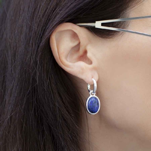 Фото Серьги NATURAL LAPIS Elegia Fiore Luna LE1200 BL/S