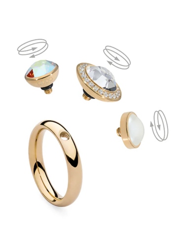 Фото Кольцо - База Basic Small Gold 16.0 мм Qudo 627052 RG