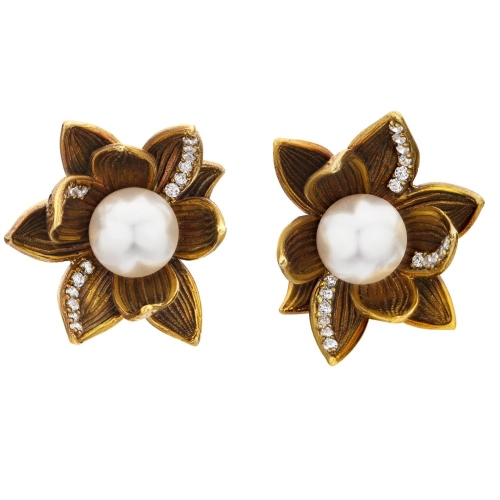 Фото Серьги пусеты Loto Fiore di Firenze OR1004 PEARL