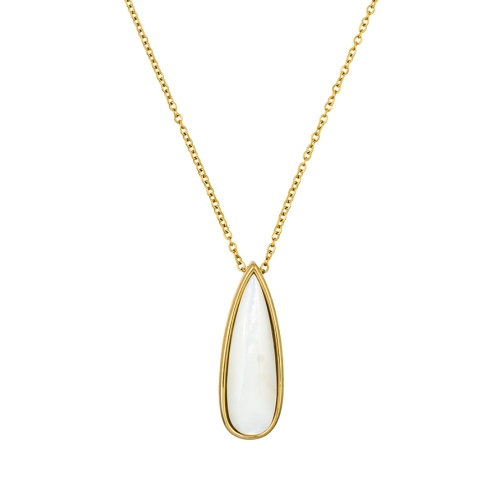 Фото Колье Капля SHELL WHITE Art Deco Fiore Luna BP01376-14 BW/G