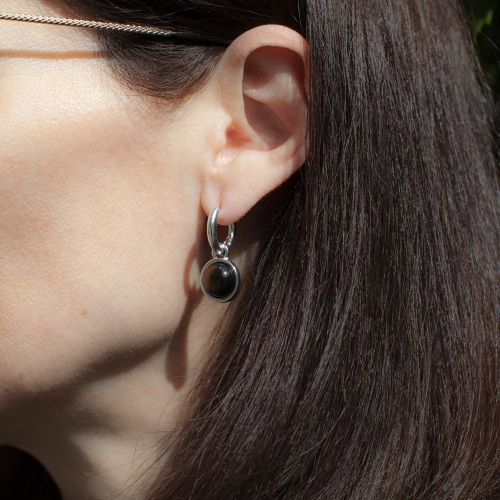 Фото Серьги TIGER EYE Elegia Fiore Luna LE1115 BR/S