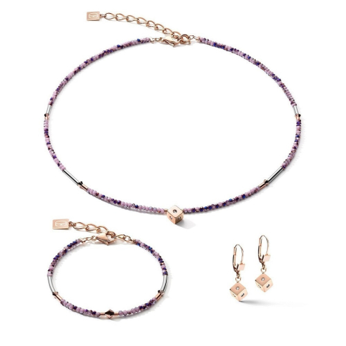 Фото Браслет Amethyst Rose Gold Coeur de Lion 5080/30-0846