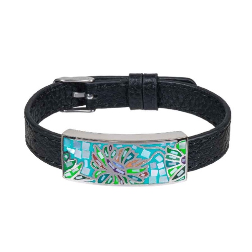 Фото Браслет на черном кожанном ремешке Fiore Luna Classic Fiore Luna CB03598-18A