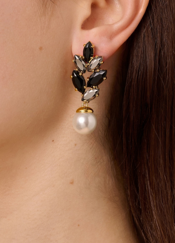 Фото Серьги BALETE SG BLACK_WHITE PEARL Dyrberg Kern 470026