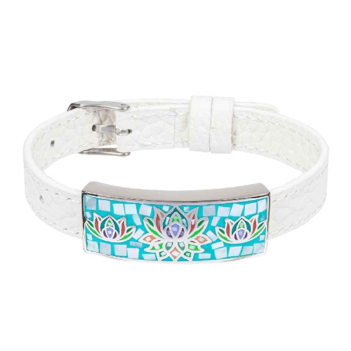 Фото Браслет на белом кожанном ремешке Fiore Luna Classic Fiore Luna CB03596-1A
