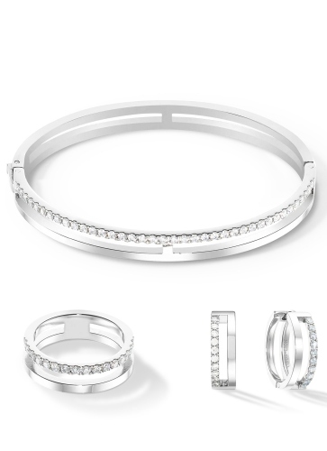 Фото Браслет Eternal Unity Bangle silver-crystal Coeur de Lion 0136/32-1817 17