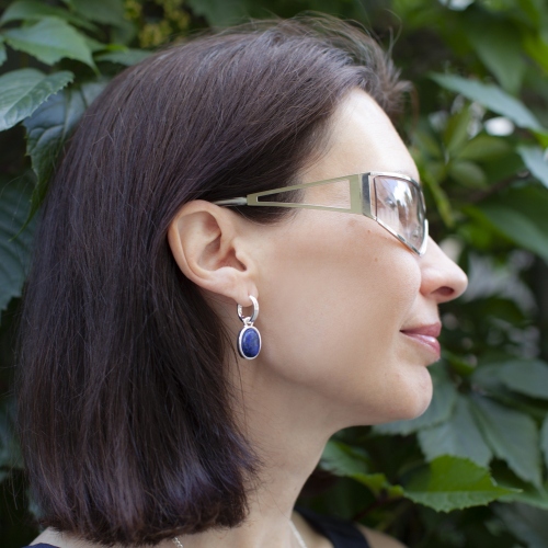 Фото Серьги NATURAL LAPIS Elegia Fiore Luna LE1200 BL/S