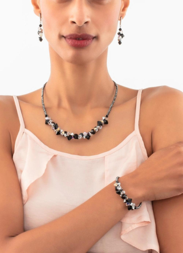 Фото Серьги Black-Crystal Coeur de Lion 4640/21-1318