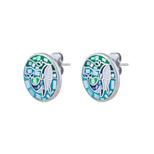 Фото Серьги ORCA Art Deco Fiore Luna AE03188-3 BL/S