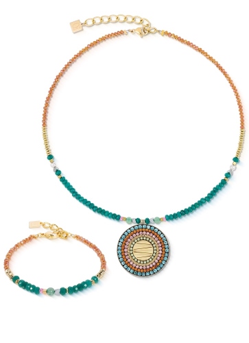 Фото Колье Amulet Modern Future gold multicolour Boho Coeur de Lion 2036/10-1583