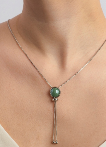 Фото Колье pearl green quartz Possebon B1653.16 G/S