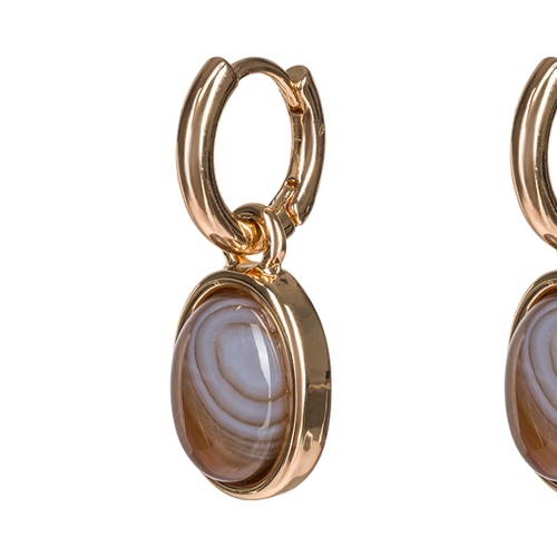 Фото Серьги COFFE AGATE Elegia Fiore Luna LE1201 BR/G