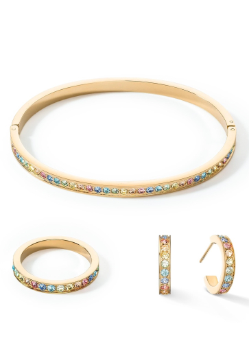 Фото Кольцо 18,5 мм Multicolour Pastel Gold Coeur de Lion 0127/40-1590 58