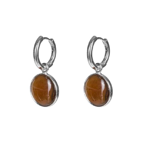 Фото Серьги COFFE AGATE Elegia Fiore Luna LE1117 BR/S