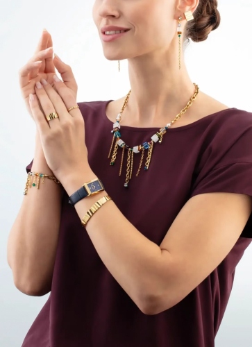 Фото Колье Sunray Cube Couture gold multicolour Coeur de Lion 3020/10-1516