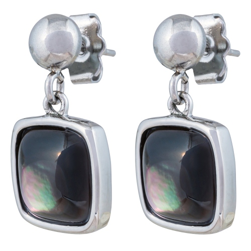 Фото Серьги Куб SHELL Art Deco Fiore Luna AE02914-1 BW/S