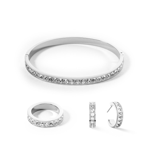 Фото Серьги Crystal-Silver Coeur de Lion 0131/21-1817