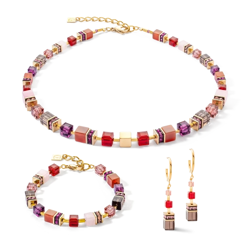 Фото Колье GeoCUBE Precious statement gold-red 3039/10-0316