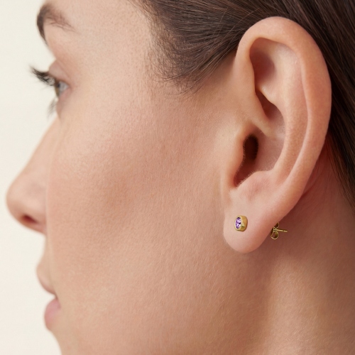 Пусеты Amethyst 5х2.5 Fiore Luna SWE125 AM G