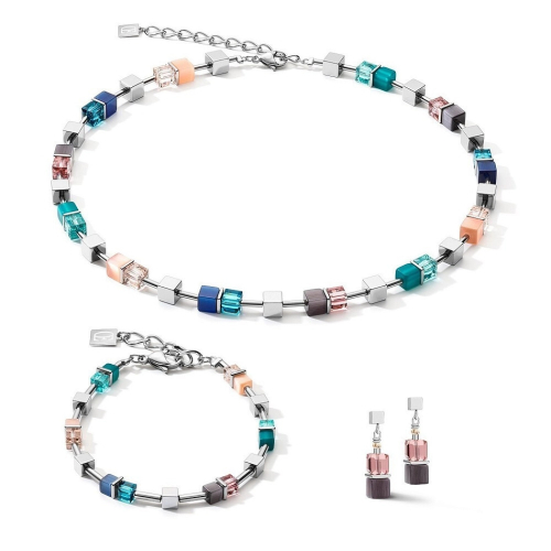 Фото Серьги Blue-Turquoise-Peach Coeur de Lion 5022/21-0751