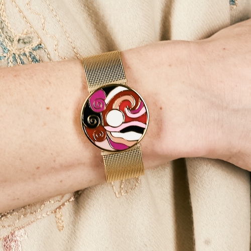 Браслет на металлическом ремешке Fiore Luna CB13784-2 G