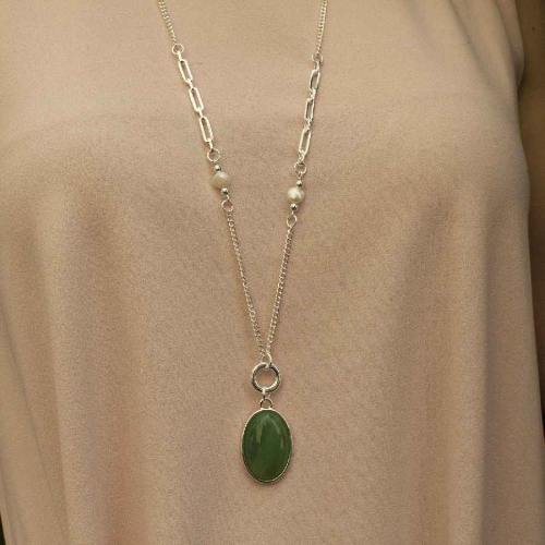 Фото Колье GREEN AVENTURINE Fiore Luna Classic Fiore Luna LN5155 G/S