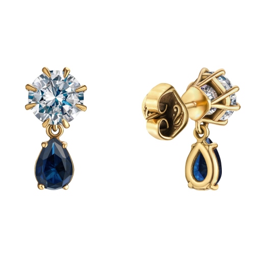 Фото Серьги пусеты PICCOLO PIACERE Fiore di Firenze OR1610 CRYSTAL BLU