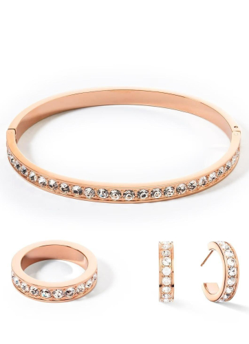 Фото Кольцо Crystal-Rose gold Coeur de Lion 0131/40-1822 54