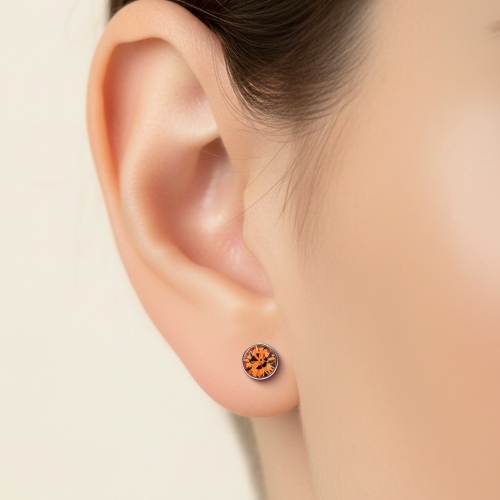 Пусеты Light Smoked Topaz Fiore Luna SWE297 LST S