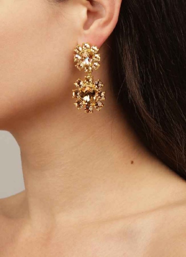 Фото Серьги LINA SG BROWN /GOLDEN Dyrberg Kern 450074