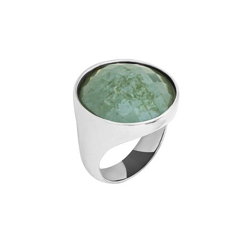 Фото Кольцо pearl green quartz 17.2 мм Possebon K1155.16/17.2 G/S
