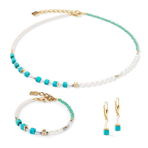 Фото Колье Princess Fusion Pearls turquoise Coeur de Lion 1126/10-0605