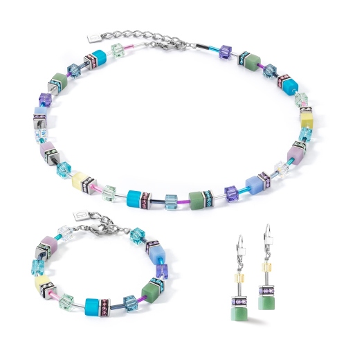 Фото Колье Multicolour Pastel Silver Coeur de Lion 2838/10-1580