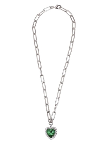 Фото Колье SIMONA SS EMERALD GREEN / CRYSTAL Dyrberg Kern 430021