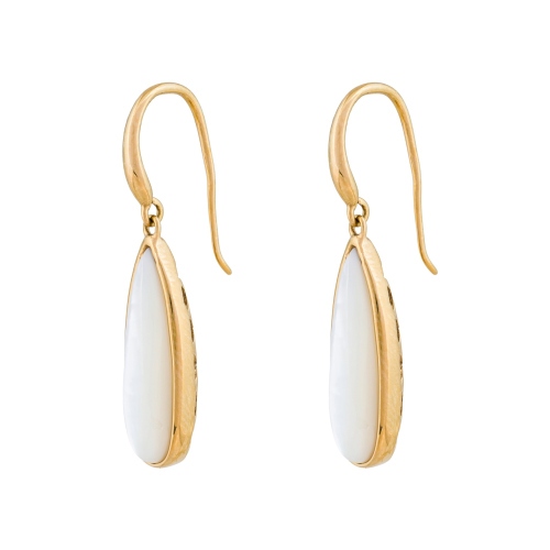 Фото Серьги Капля SHELL WHITE Art Deco Fiore Luna AE01376-14 BW/G