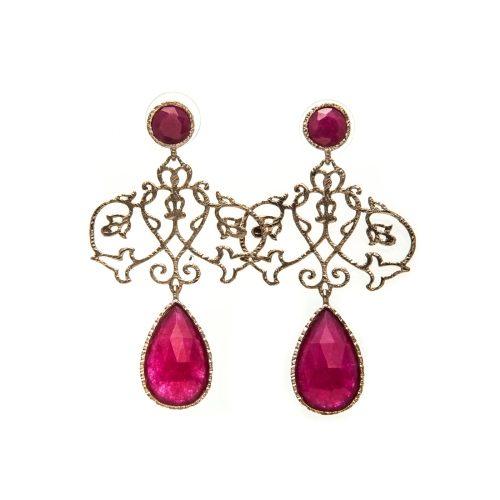 Фото Серьги Estrosia подвески фуксия  ES-ORD29-2