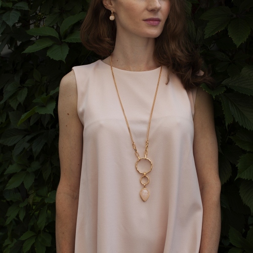 Фото Колье ROSE QUARTZ Elegia Fiore Luna LN3171-4 R/G