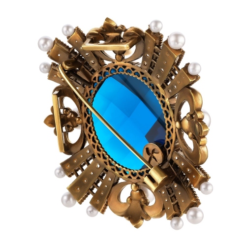 Фото Колье/Брошь ORDINE FIORENTINO Fiore di Firenze SP1854 PERLA BLU