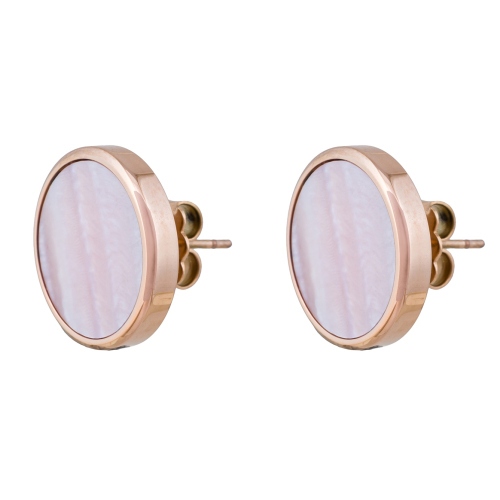Фото Пусеты SHELL ROSE la perle Fiore Luna AE01734-4 R/RG