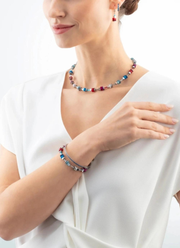 Фото Браслет Modern Future Cube blue-red Coeur de Lion 4413/30-0703