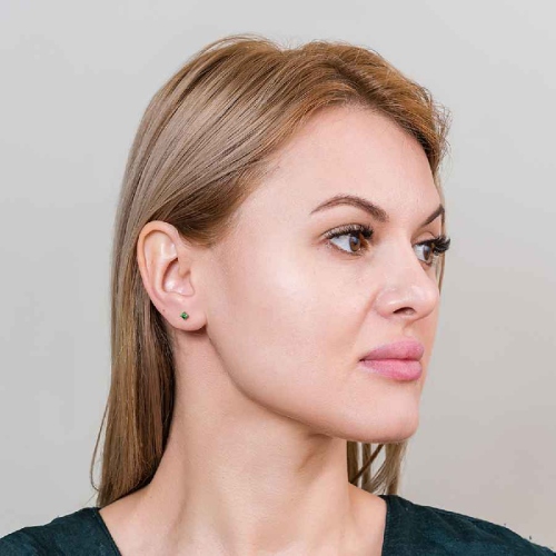 Фото Пусеты GREEN Art Deco Fiore Luna AE03187-8 G/G